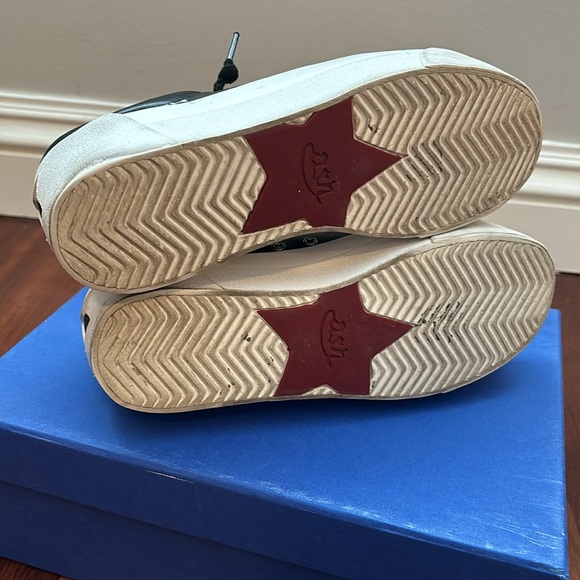 Ash NIRVANA Women's Black Leather With Zip Detail Sneakers - Picture 3 of 4